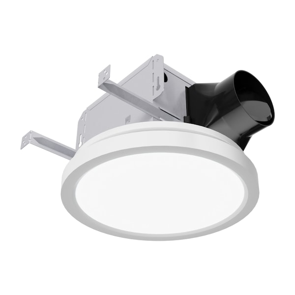 Anzzi Ceiling-Mounted Bathroom Exhaust Fan. 100 CFM, 2.0 Sone, LED Light Included EF-AZ108WH - main